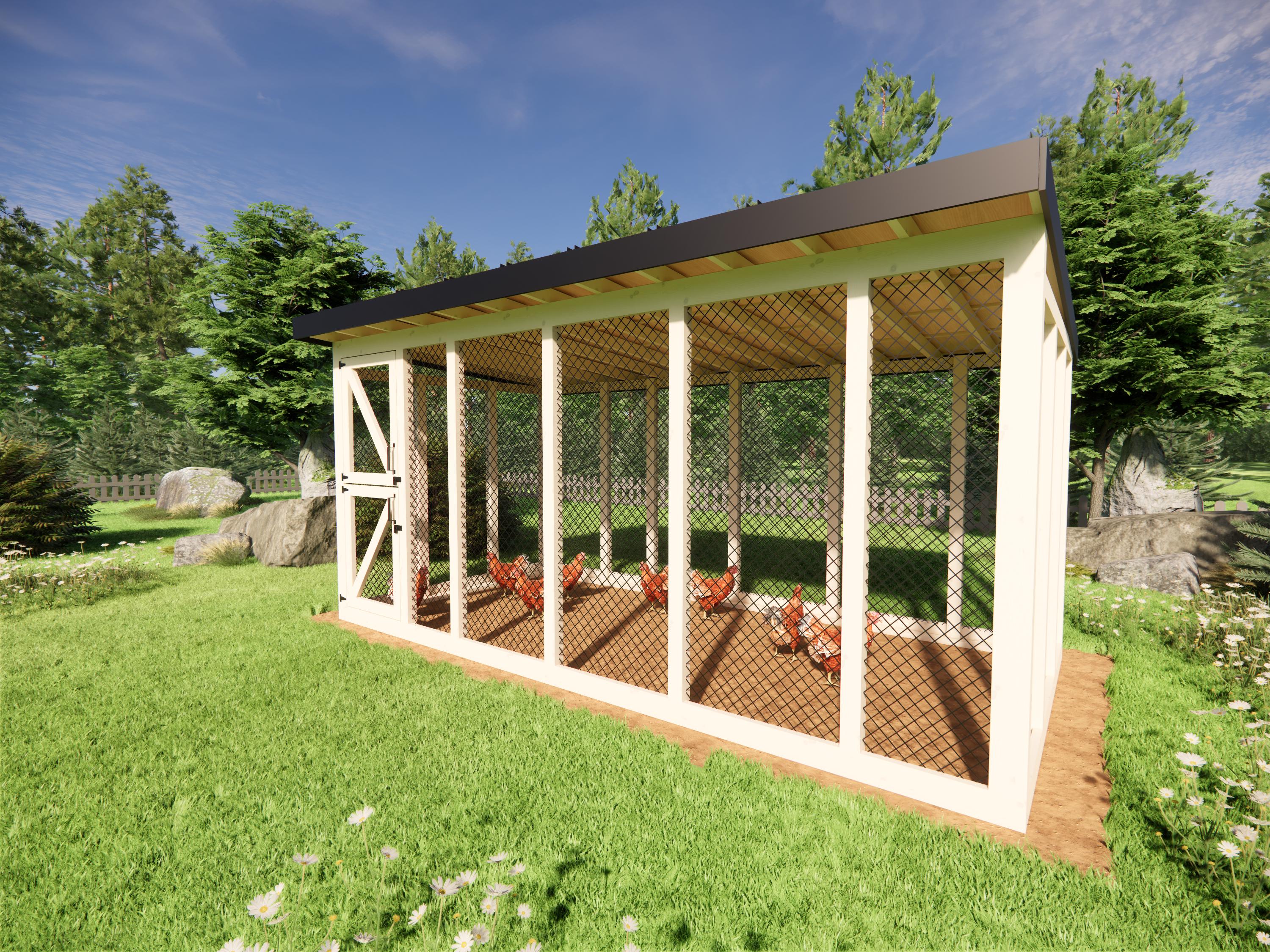 Slope Roof Bird Enclosure Designs Commercial preview