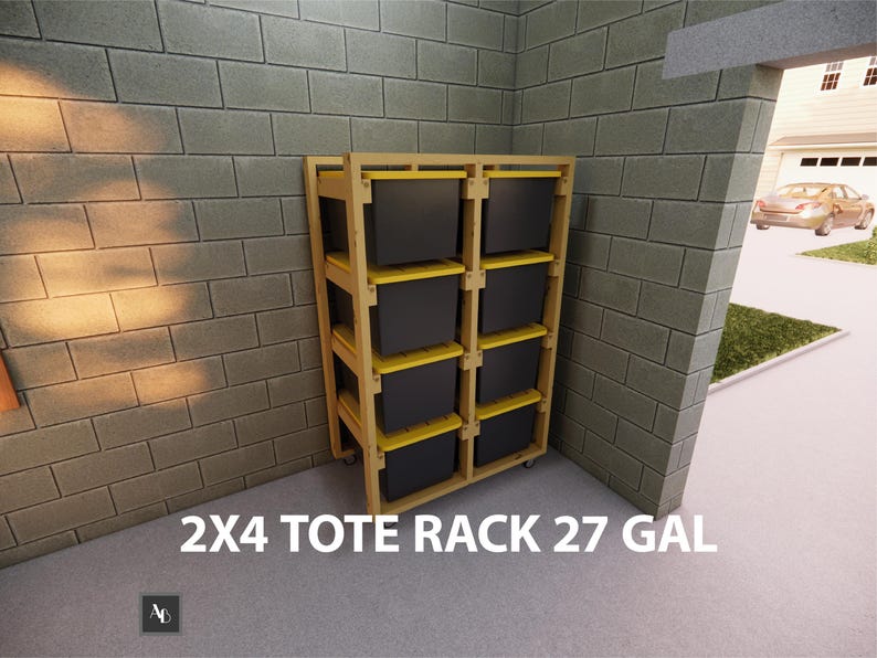 DIY 2x4 Tote Rack Plans Tote Rack Calculator Tote Rack Storage Plan ...