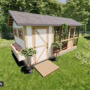 Chicken Coop Plans Modern Coop Plans Chicken Enclosure Plans Chicken Run Plans Hen House Plans DIY Chicken Plans Chicken Build Plans