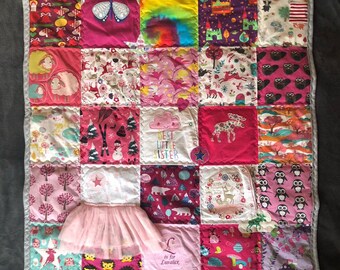 Keepsake Quilt Blanket Made Using Your Childs Treasured Old - 