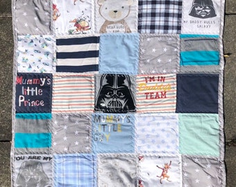 Keepsake Quilt Blanket Made Using Your Childs Treasured Old - 