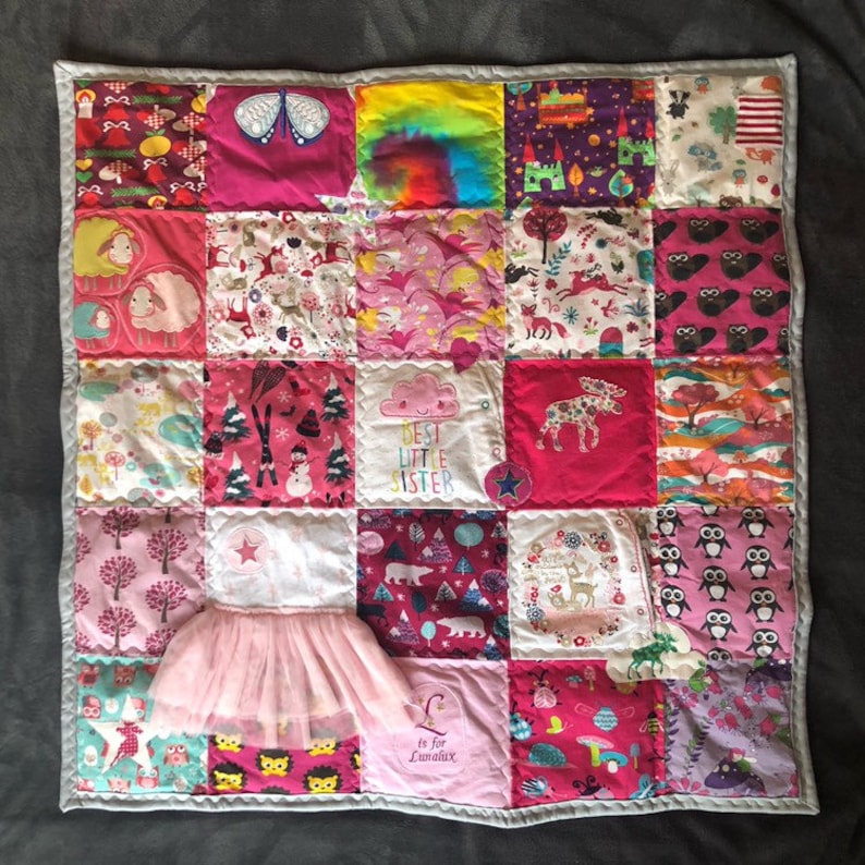 Keepsake Quilt Blanket Made Using Your Childs Treasured Old Etsy