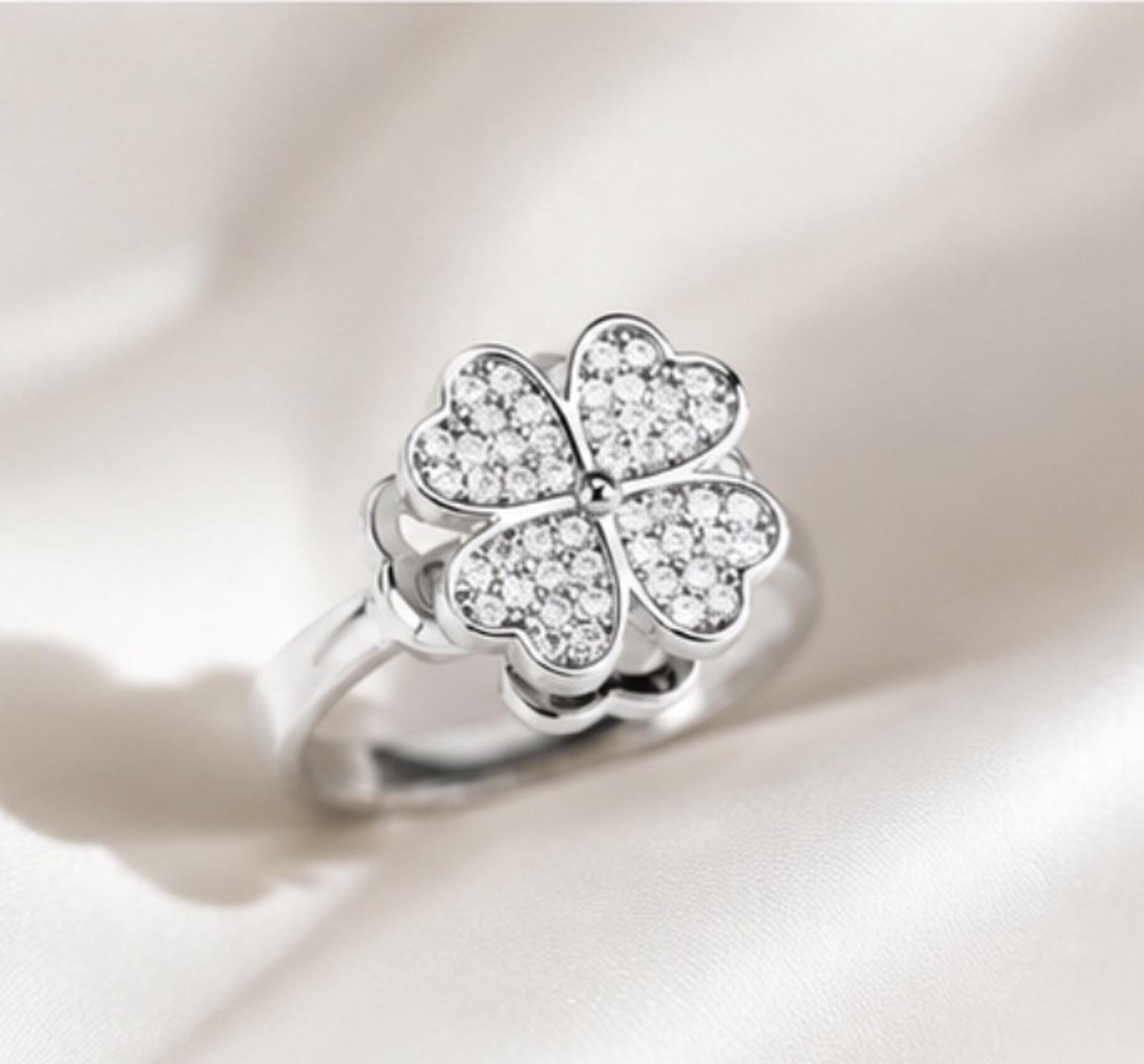 BAHME 4 Bagues Anti-Stress Réglables (2 Or + 2 Argent) – Perles Rotatives Pour Soulager L’Anxiété