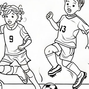 10x Printable Coloring Pages Soccer for Kids Coloring Pages Football ...