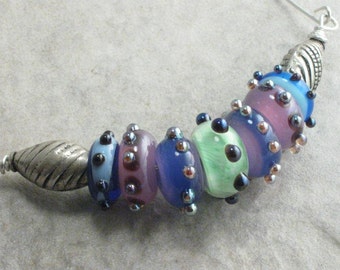Dancing In The Sun --- Lampwork And Sterling Silver Necklace