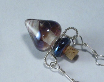 Ice Queen --- Lampwork Poison Bottle Necklace