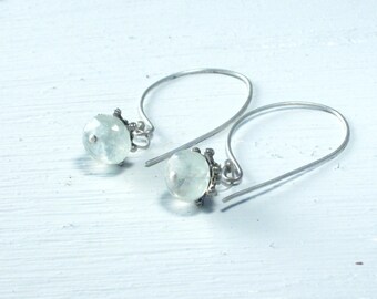 Moss --- Sterling Silver And Prehnite Earrings