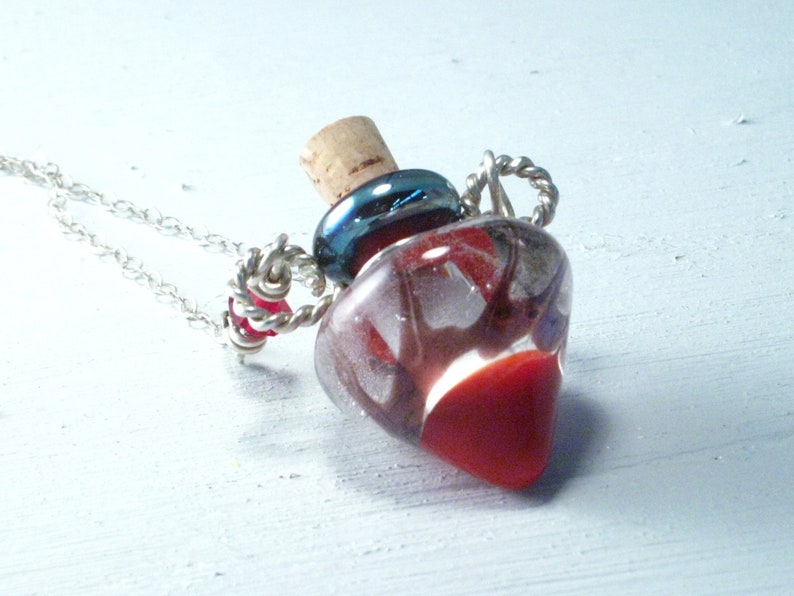 Jar of Hearts Poison Bottle Necklace image 6