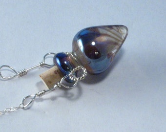 Ice Queen --- Lampwork Poison Bottle Necklace