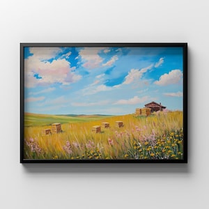 Beekeeper Print | Bee Wall Art | Apiary Art Print | Printable Beehive Wall Art | Bee Gift | Summer Meadow Art Print | Cottage Wall Decor