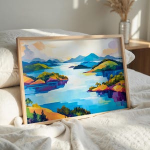 pazifischer Nordwesten Kunstdruck | Golf-Inseln Wandkunst | Westküste Poster | Druckbare Wandkunst | Vancouver Island Drucke | Washington Kunstdruck
