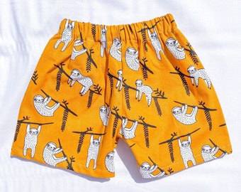Mustard Sloth Shorts