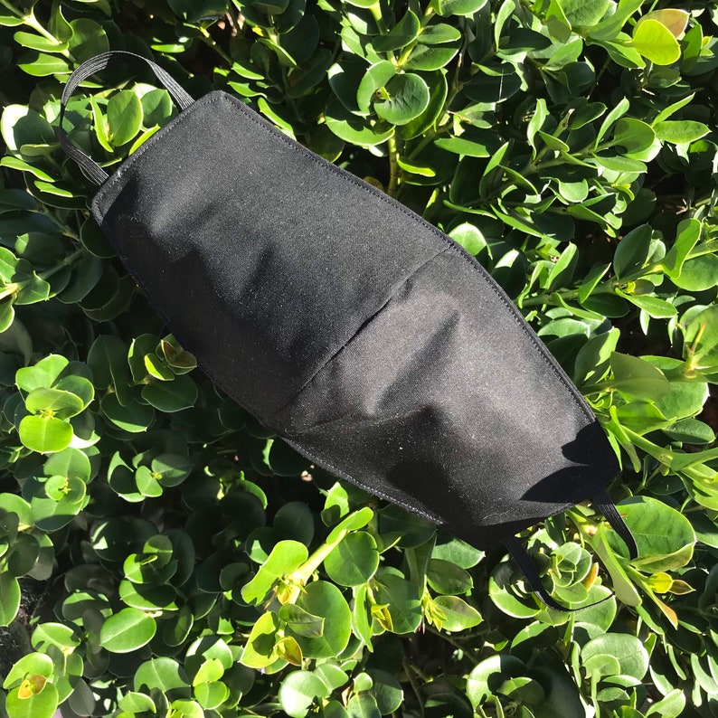 Plain black face cover / face mask Etsy