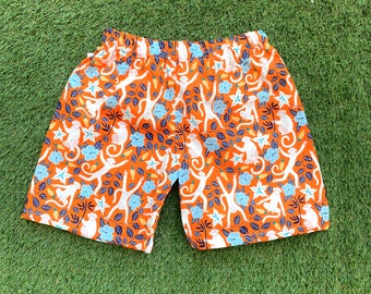 Cheeky Monkey Orange Shorts