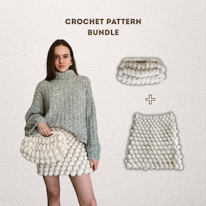 Nimbus Skirt & Handbag Crochet Pattern Bundle – Video Tutorial (PDF Pattern)