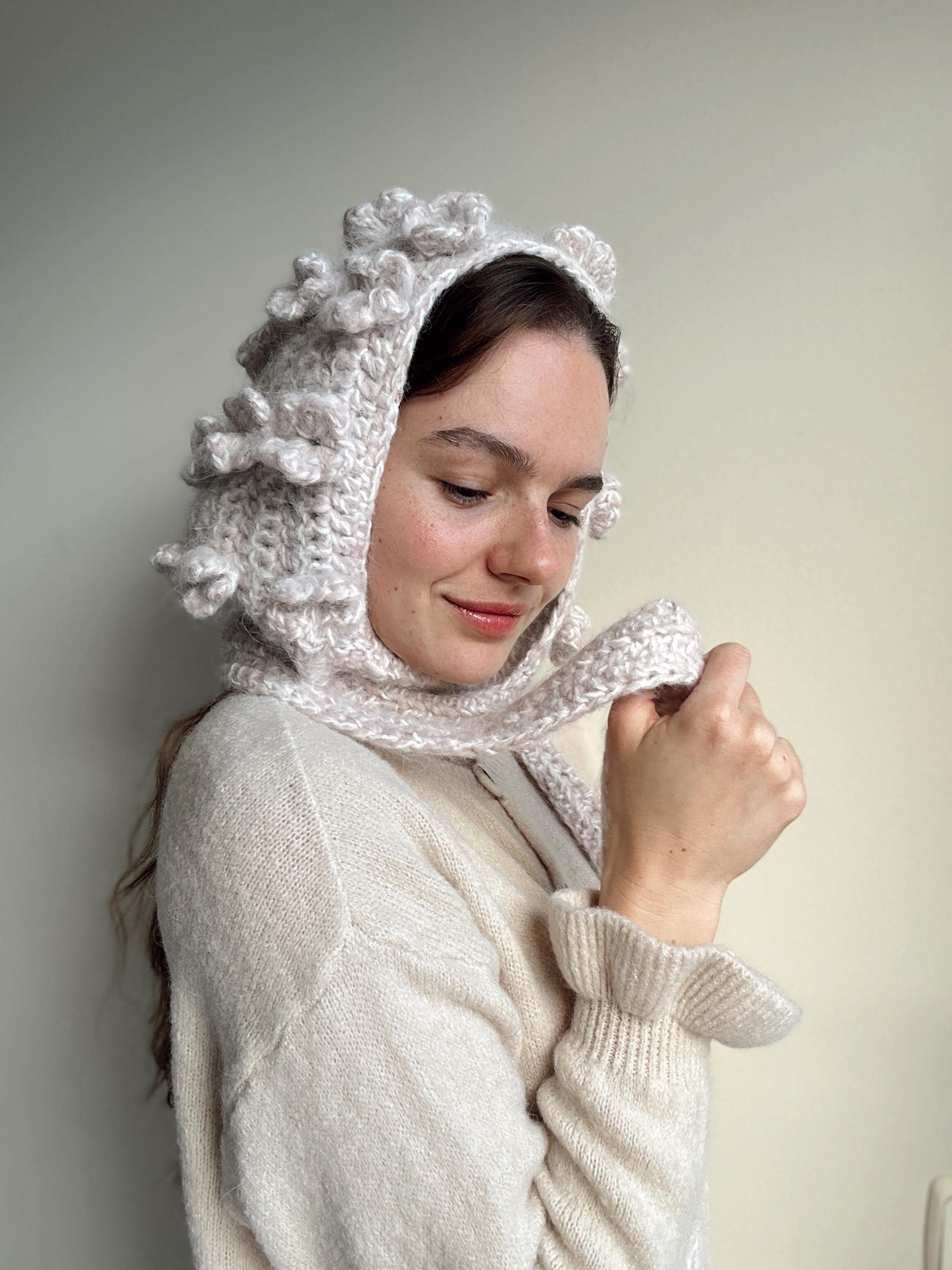 39 Crochet Bonnet Patterns with Pixie, Bella, and Bunny Styles 24 Rose Bonnet Crochet