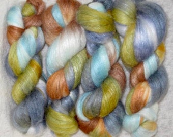 Handpainted Roving -- BFL Wool/Silk