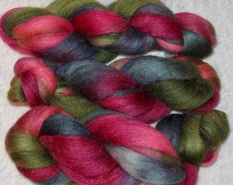 Handpainted Roving -- Polwarth/Silk 85-15