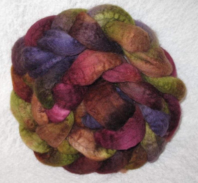 Handpainted Rovings Blueface Leicester Wool