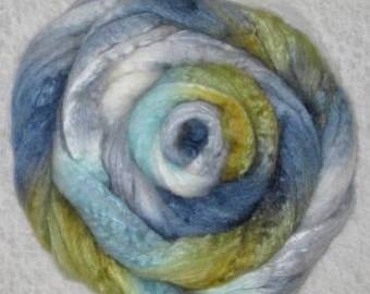 Handpainted Roving -- BFL Wool/Silk