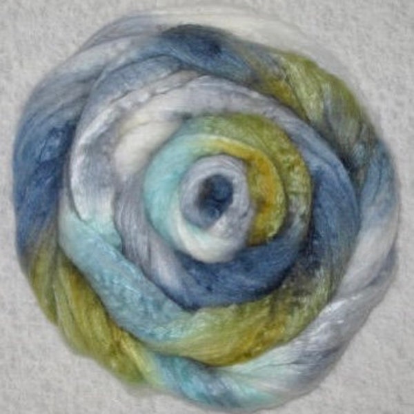 Handpainted Roving -- BFL Wool/Silk