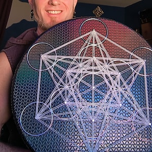 Metatron's Cube UV string art