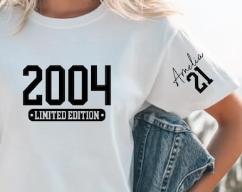 Custom 21st Birthday Shirt, Limited Edition College Style Tee, 21 Age Birthday Gift
