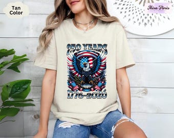 Patriotic American Eagle Shirt, 250th Anniversary USA Tee