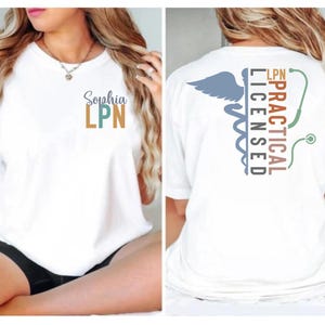 Custom Name LPN Shirt, Licensed Practical Nurse Tee bild 3
