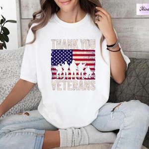 Thank You Veterans Shirt, Memorial Day Shirt, Patriotic American Flag Shirt, Gift for Veterans, Patriotic Gift Tee, American Soldier Shirt