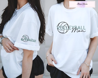 Personalized Volleyball Mom Shirt With Kid Name, Game Day Tee
