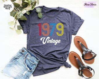 Vintage 1979 Birthday Shirt, 46th Birthday Gift Tee