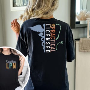 Custom Name LPN Shirt, Licensed Practical Nurse Tee bild 1