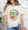 Field Day Shirt, School Game Day T-Shirt, Happy Field Day Tee, Funny Teacher Shirts, End Of School Year T-Shirt, Let The Games Begin Shirt