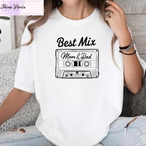 Best Mix Mom and Dad Shirt, Cassette Tapes Shirt, Best Mix Shirt, Funny Kids Shirt, Perfect Mix of Mom and Dad Toddler Tee, Music Lover Gift