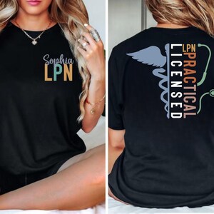 Custom Name LPN Shirt, Licensed Practical Nurse Tee bild 4