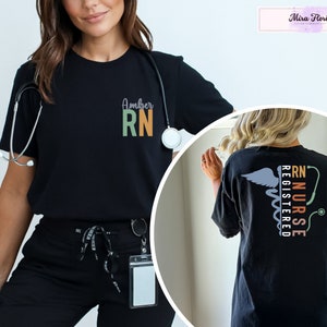 Custom Name Registered Nurse Shirt, Personalized RN Tee, Nurse Graduation Gift, Nursing Student Apparel, Healthcare Worker Customized Gift