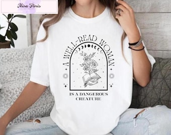 A Well Read Woman Shirt, Book Lover Gift, Librarian Tee