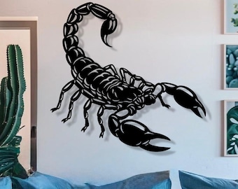 Skorpion Metallschild, Skorpion Wandkunst, Skorpion Sternzeichen, Skorpion Metallschild, Skorpion Außenschild, Skorpion Metallkunst