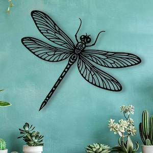 Dragonfly Metal Wall Art, Dragonfly Wall Art, Dragonfly Outdoor Decor, Large Dragonfly Outdoor Wall Art, Dragonfly Garden Decor