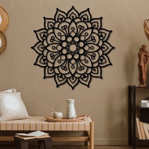 Mandala Metal Wall Art, Mandala Wall Decor, Spiritual Wall Art, Living Room Wall Art, Bedroom Wall Decor, Yoga Gifts, Above Bed Decor
