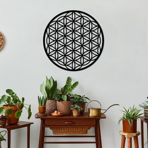 Flower Of Life Metal Wall Art, Flower Of Life Sign, Yoga Wall Art, Flower Of Life Metal Wall Decor, Geometric Wall Decor, Spiritual Wall Art