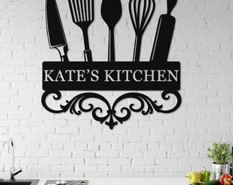 Personalized Kitchen Wall Decor, Kitchen Wall Decor, Moms Kitchen Wall Decor, Nanas Kitchen Sign, Custom Kitchen Sign, Chef Wall Decor