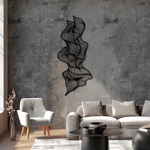 Abstract Metal Wall Art, Metal Wall Sculpture, Abstract Metal Sign ...