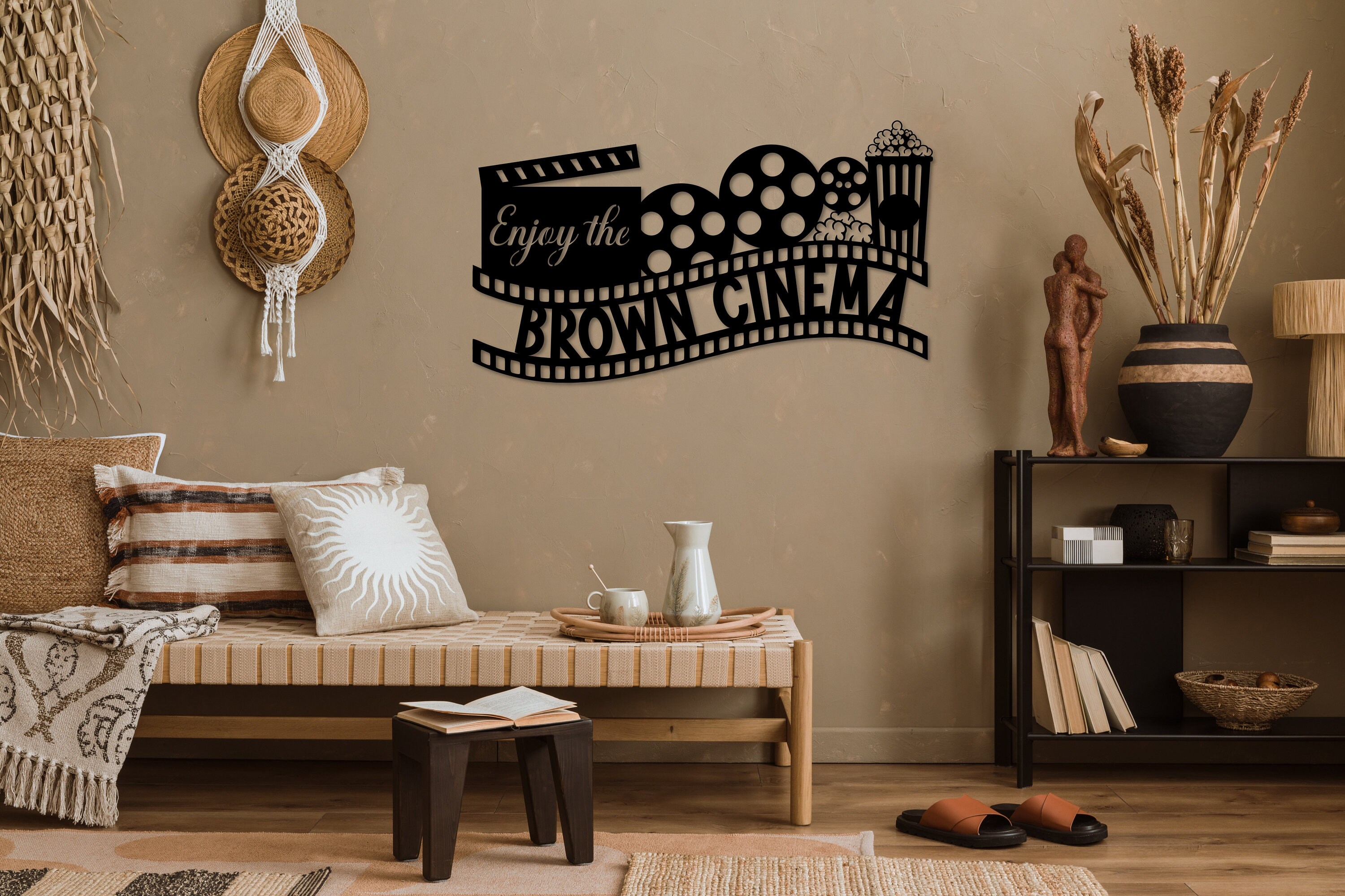Home Cinema Metal Sign, Personalized Cinema Metal Sign, Home Cinema