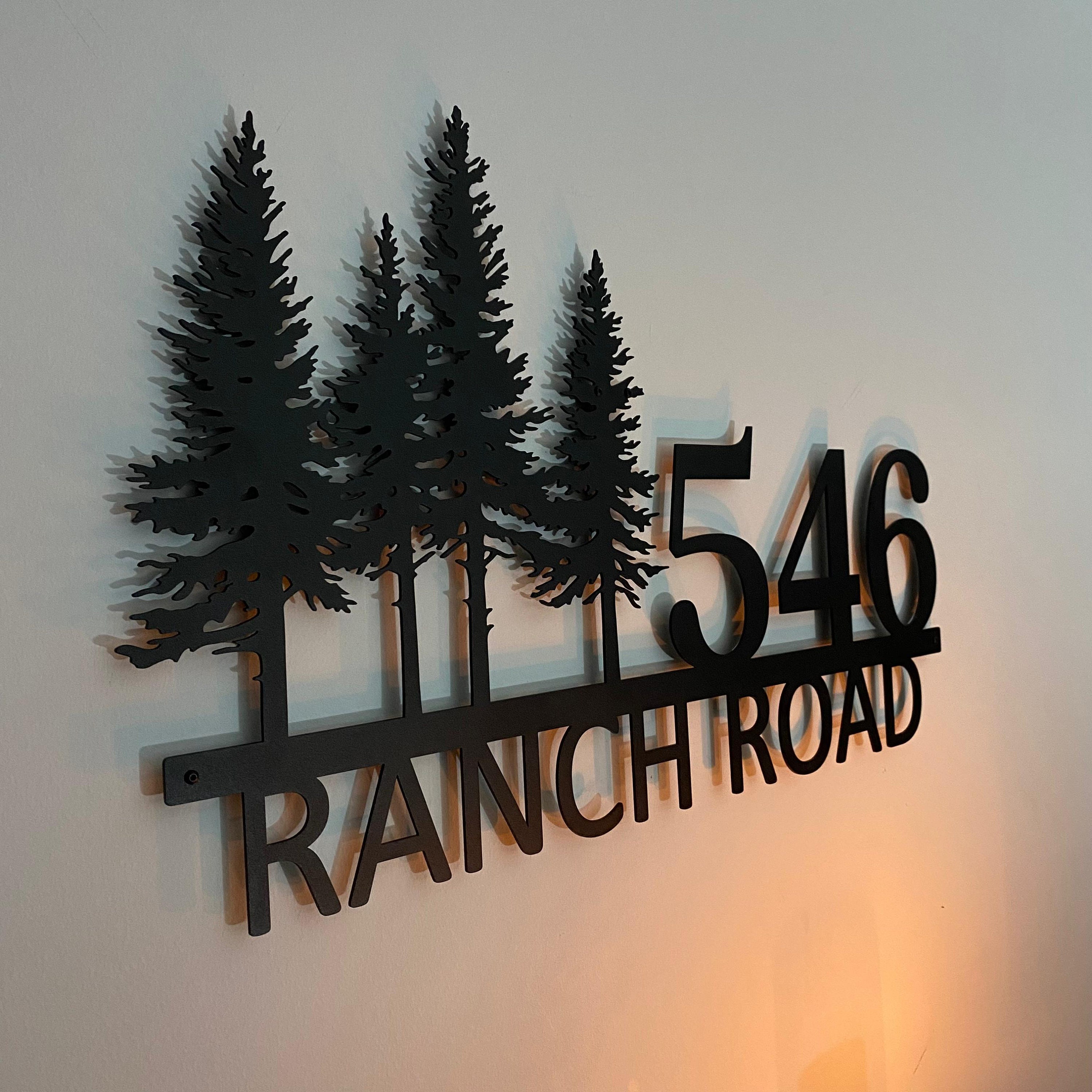 Round Metal Address Sign Custom Metal Address Sign, House Name Sign, Metal Door Number, Custom ...
