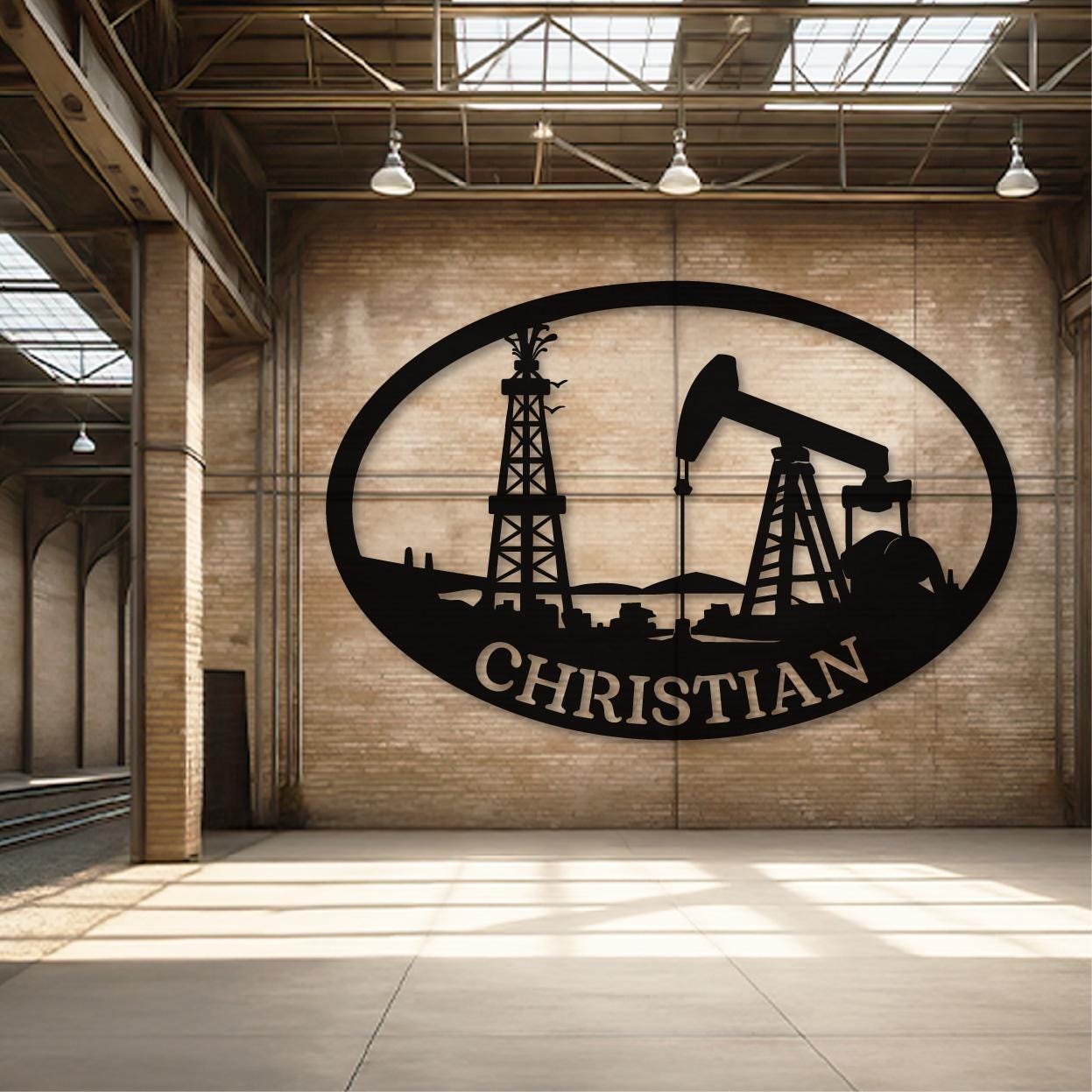 Oil Field Metal Sign, Oil Drilling Sign, Custom Oil Rig Sign ...