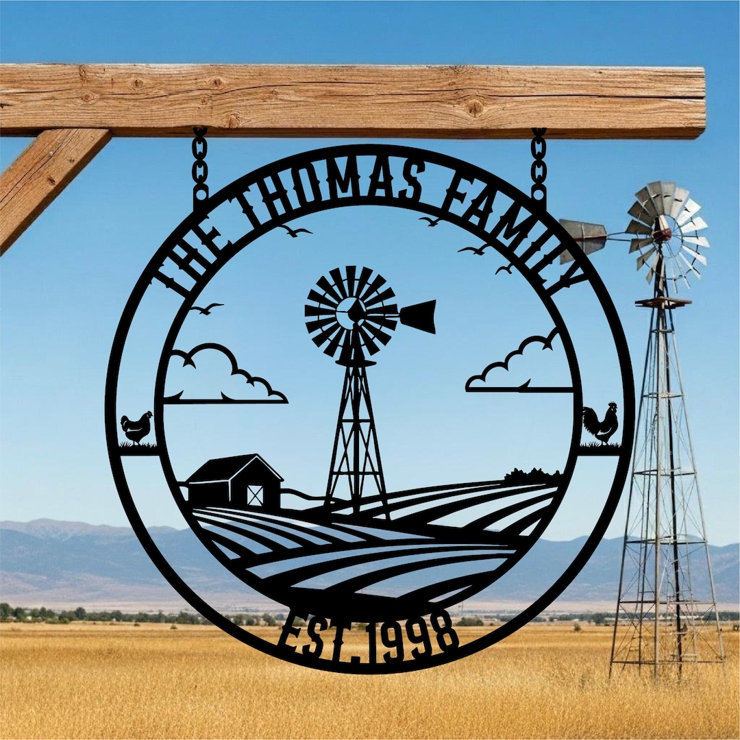 Windmill Custom Ranch Gate Windmill Metal Wall Decor, Windmill Wall Decor, Custom Windmill Decor ...