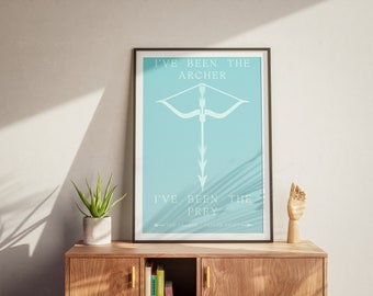 Plakat z tekstem piosenki The Archer (niebieski) Miłośnik albumu Sztuka Taylor Swift Fan Decor Prezent dla miłośnika muzyki Wiszący wydruk na ścianę