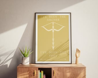 Plakat z tekstem piosenki The Archer (żółty) Miłośnik albumu Sztuka Taylor Swift Fan Decor Prezent dla miłośnika muzyki Wiszący wydruk na ścianę